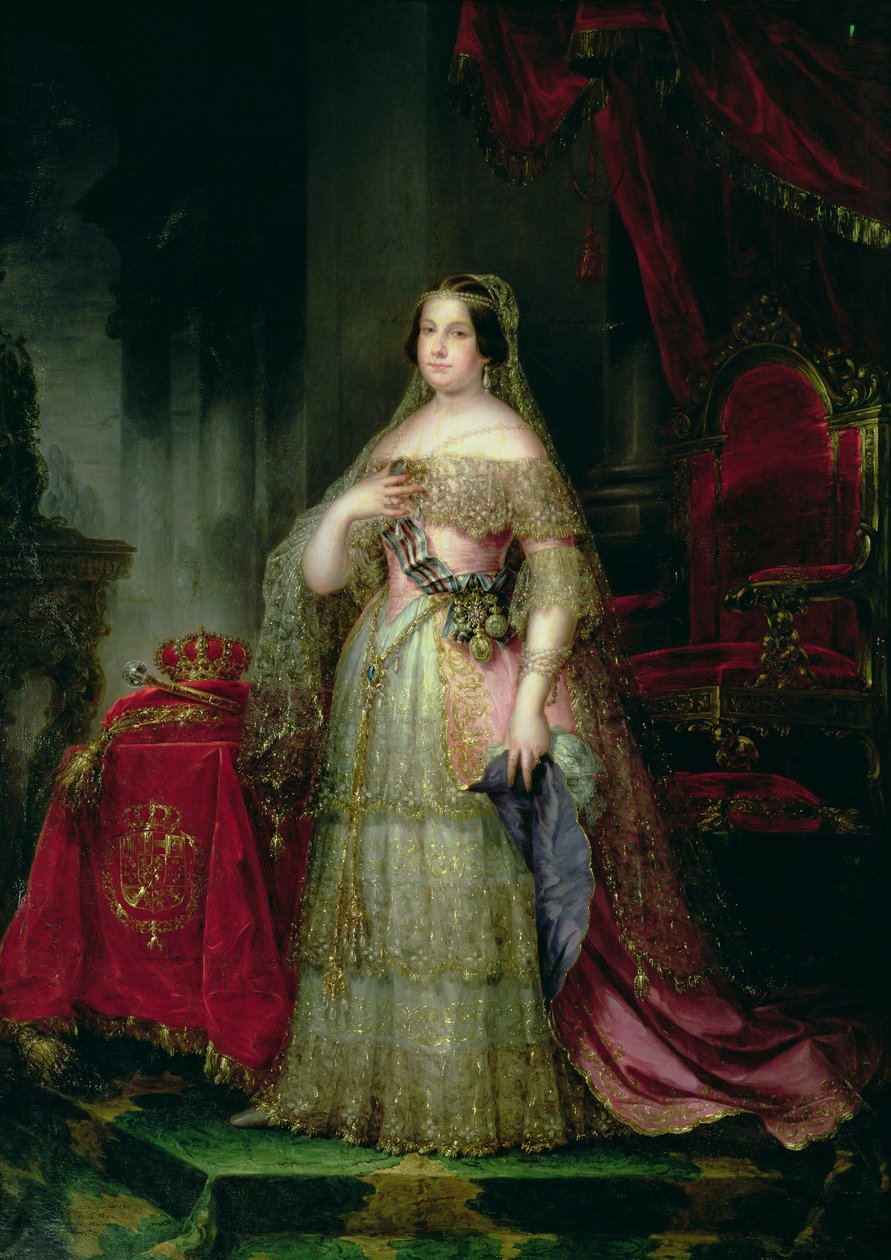 Rainha Isabella II (1830-1904) da Espanha de José Gutiérrez de la Vega