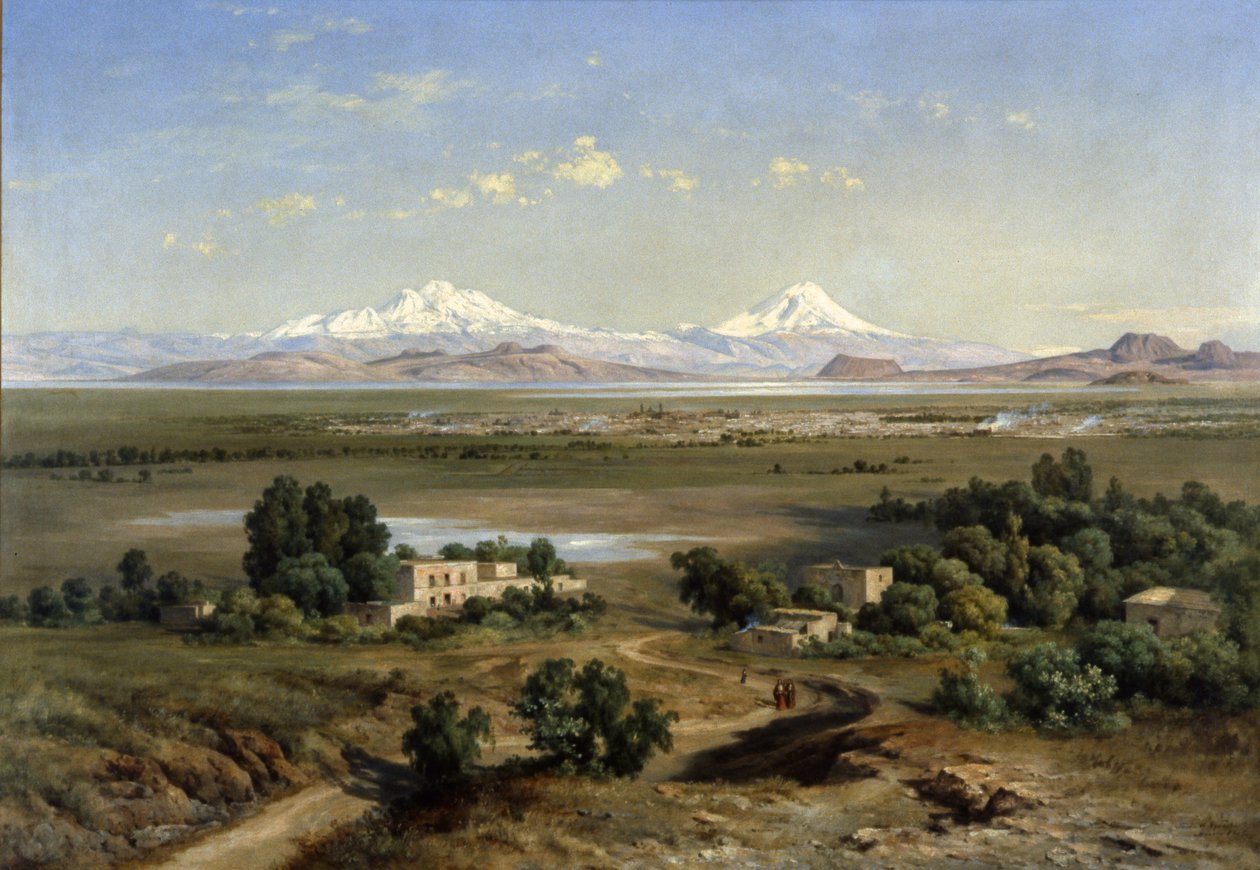 Vista do México em 1905 da colina de Guadalupe, 1905 de José Marí Velasco
