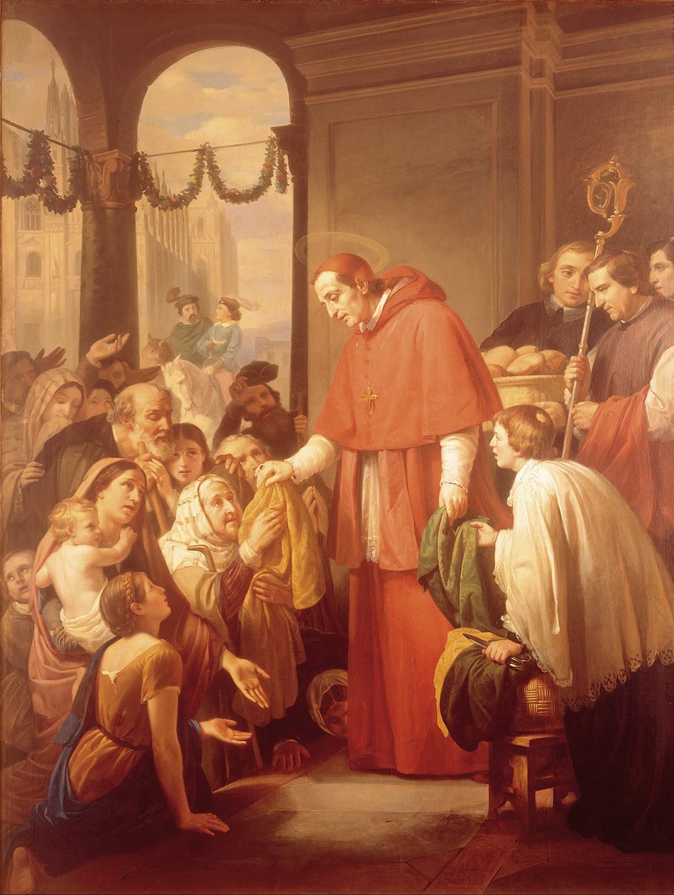 São Carlos Borromeo Distribuindo Esmolas para as Pessoas de José Salomé Pina