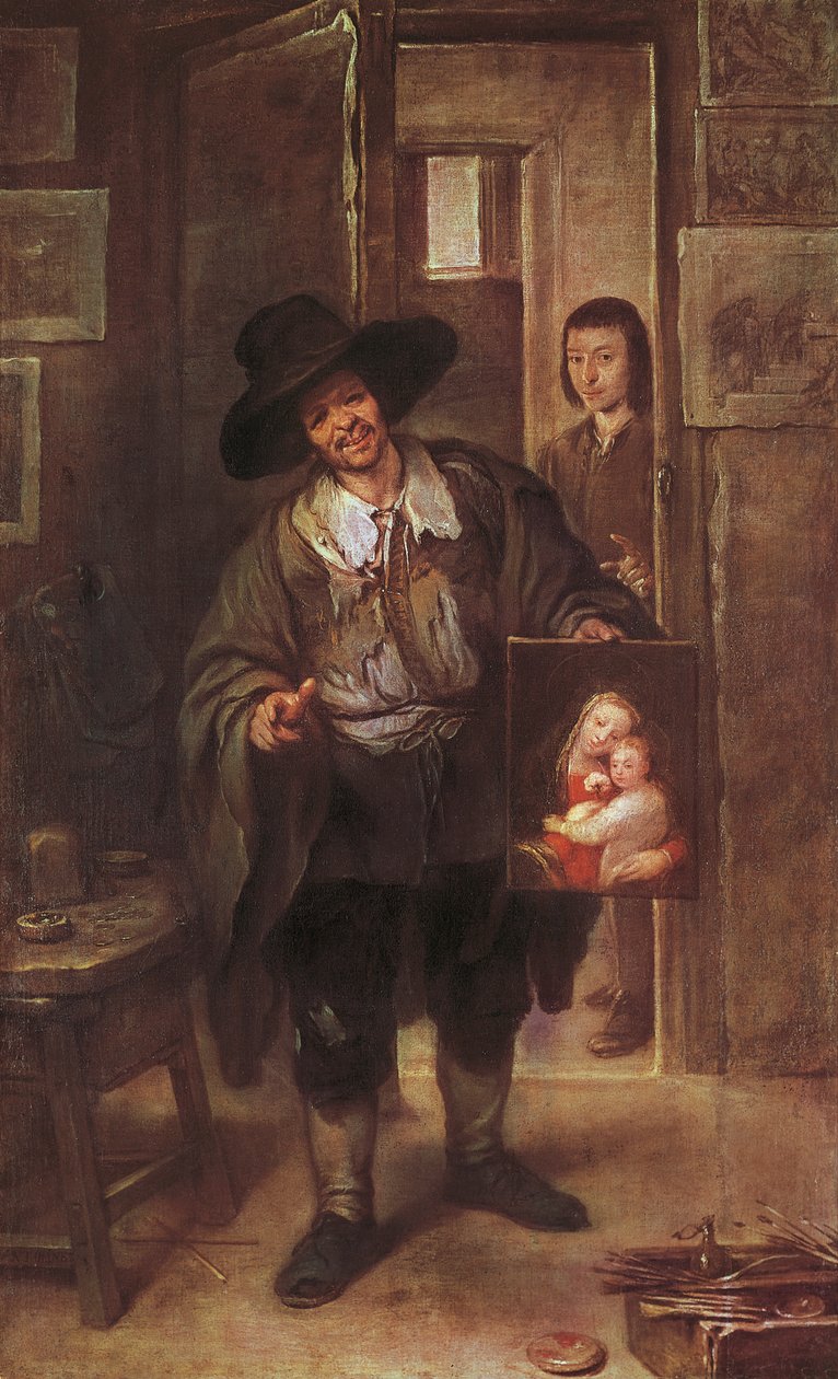 Cena de estúdio, depois de 1670 (óleo sobre tela) de José Antolínez