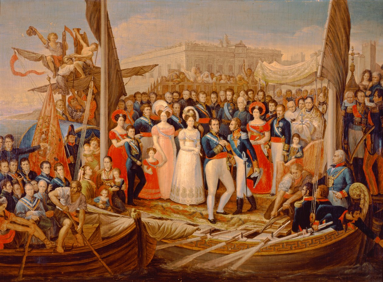 Ferdinand VII Desembarque no Porto de Santa Maria, século 19 de José Aparicio