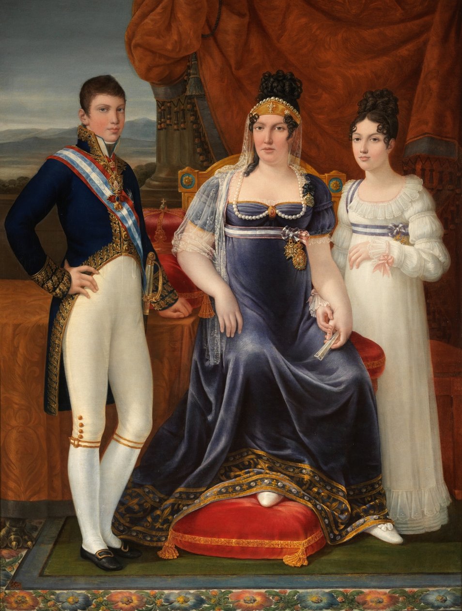 Espanhol:  La reina de Etruria y sus hijos A rainha da Etrúria e os seus filhos de José Aparicio