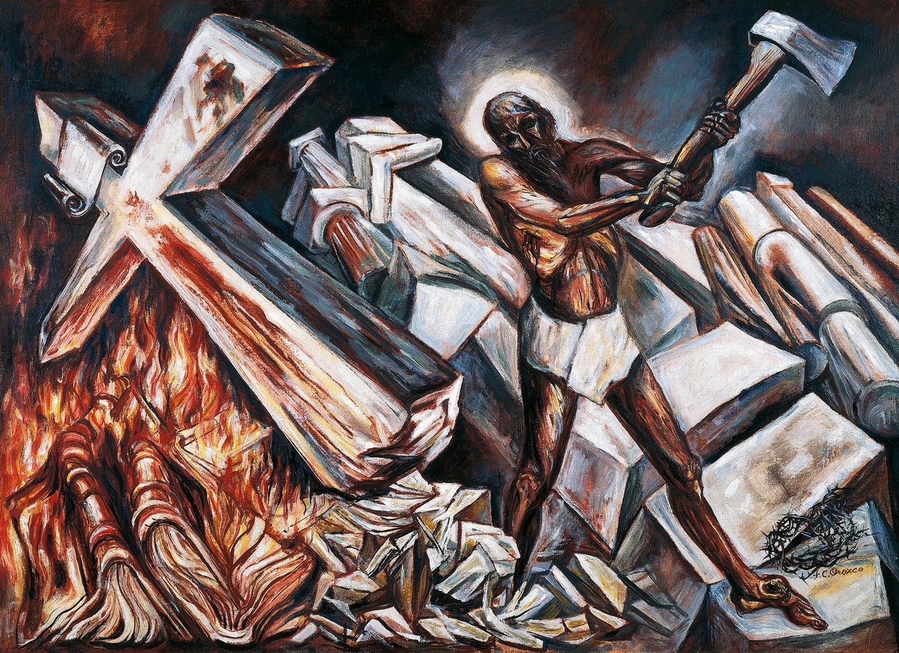 Cristo destrói sua cruz de José Clemente Orozco