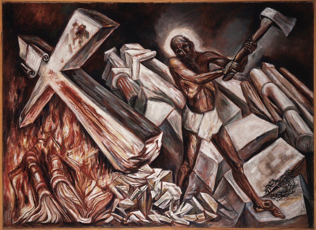 Cristo destrói sua cruz Cristo destrói sua cruz, de José Clemente Orozco