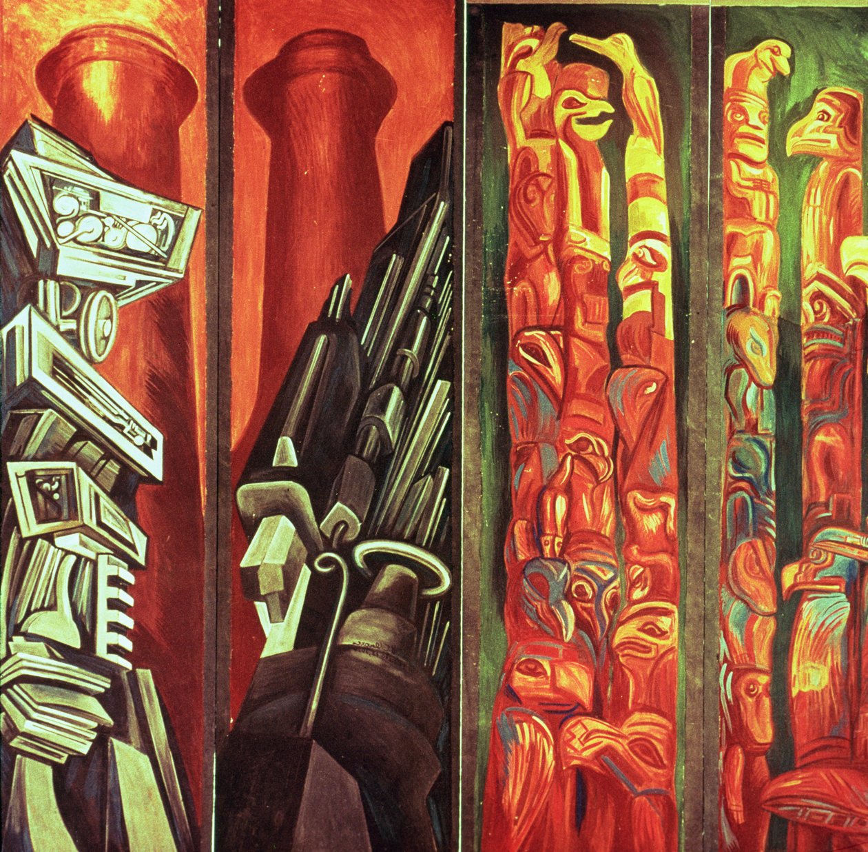 Painel Decorativo III, de The Epic of American Civilization de José Clemente Orozco