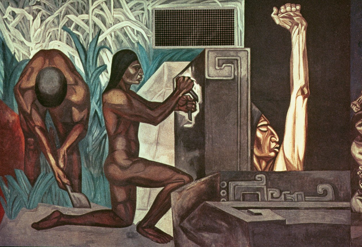 Idade de Ouro pré-colombiana, de The Epic of American Civilization de José Clemente Orozco