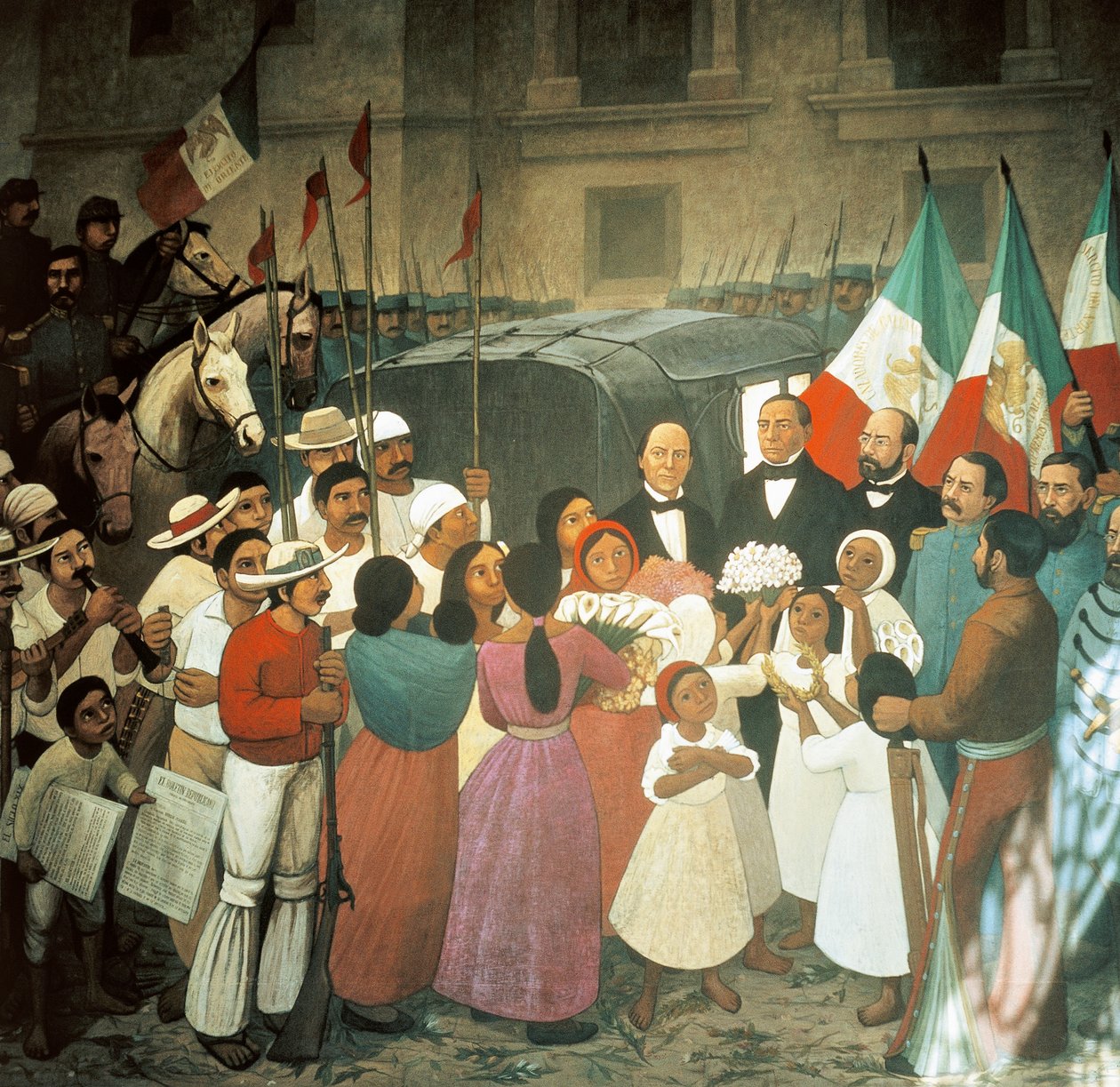 A chegada de Benito Juarez, 25 de julho de José Clemente Orozco