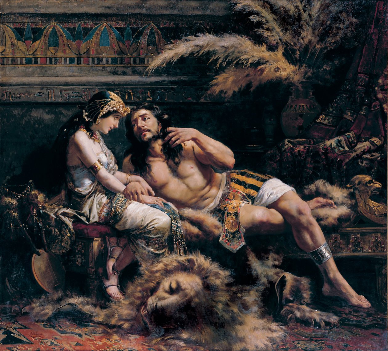 Sansão e Dalila, 1887 de José Echenagusia Errazquin