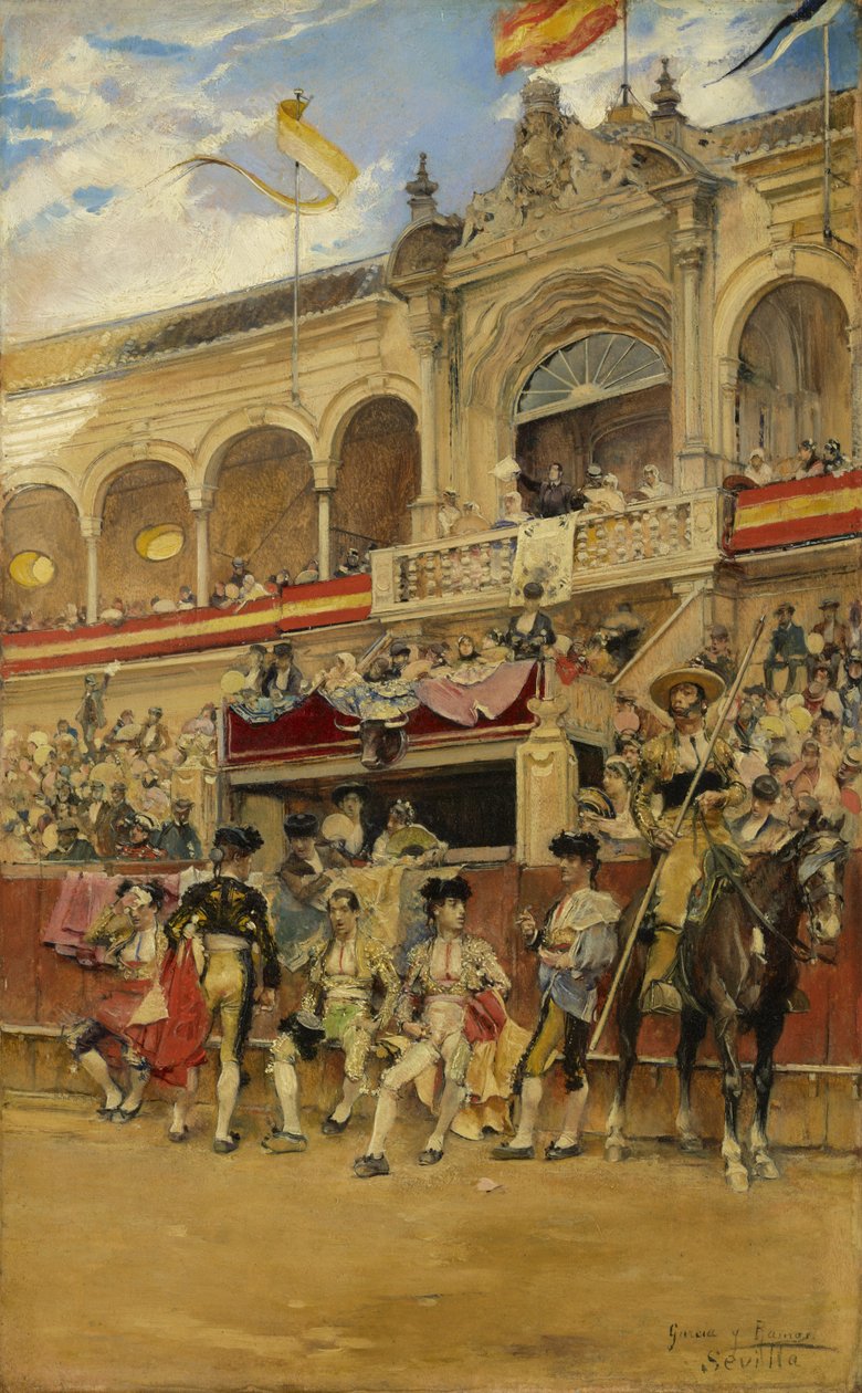 Dentro da Praça de Touros, c.1880 de José García Ramos