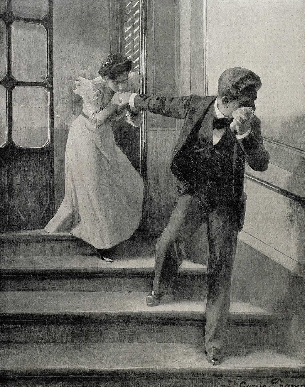 Triste adeus. 1900 (desenho) de José García Ramos