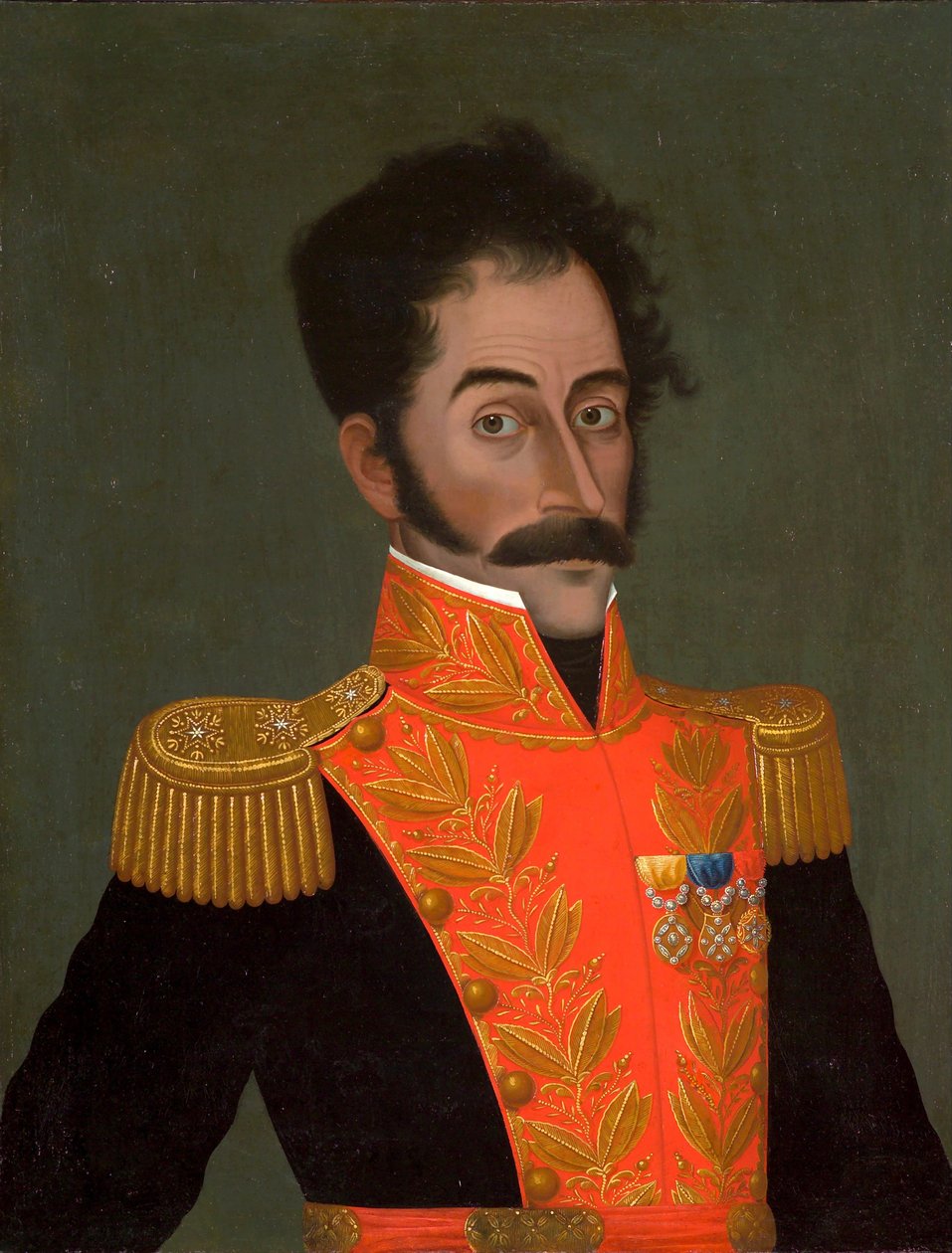 Retrato de Simón Bolívar, c. 1823 de José Gil de Castro