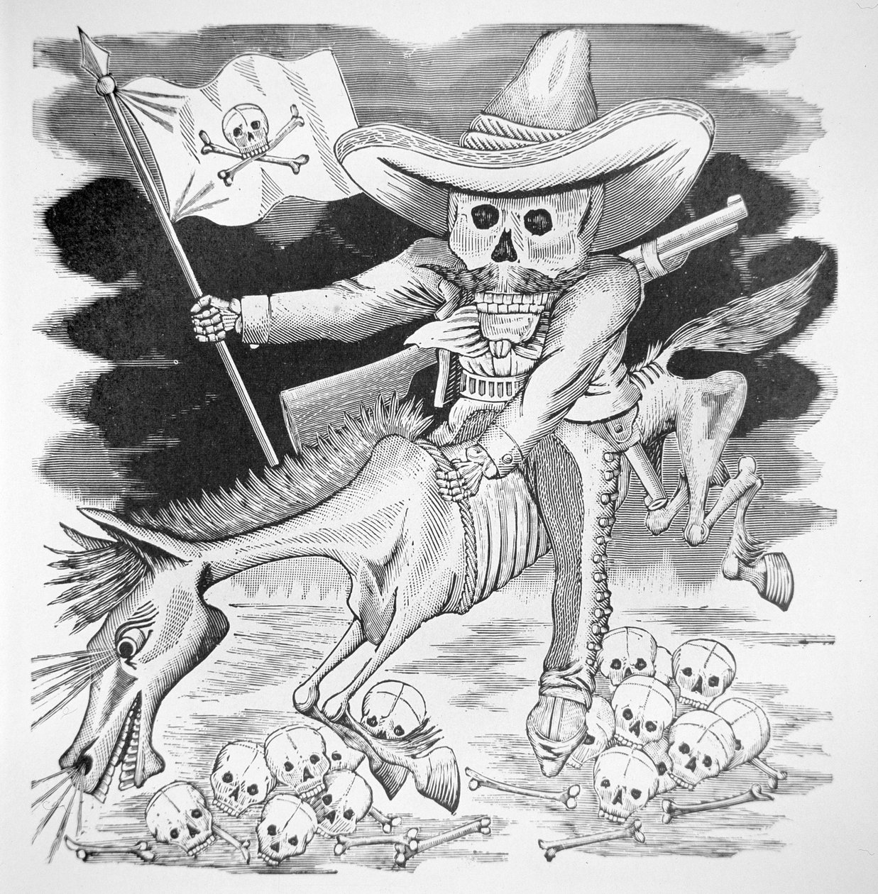 Calavera Zapatista, c.1910 (gravura) de José Guadalupe Posada