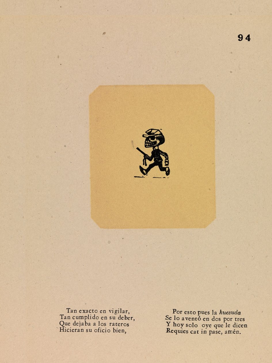 Calavera para o polícia de José Guadalupe Posada