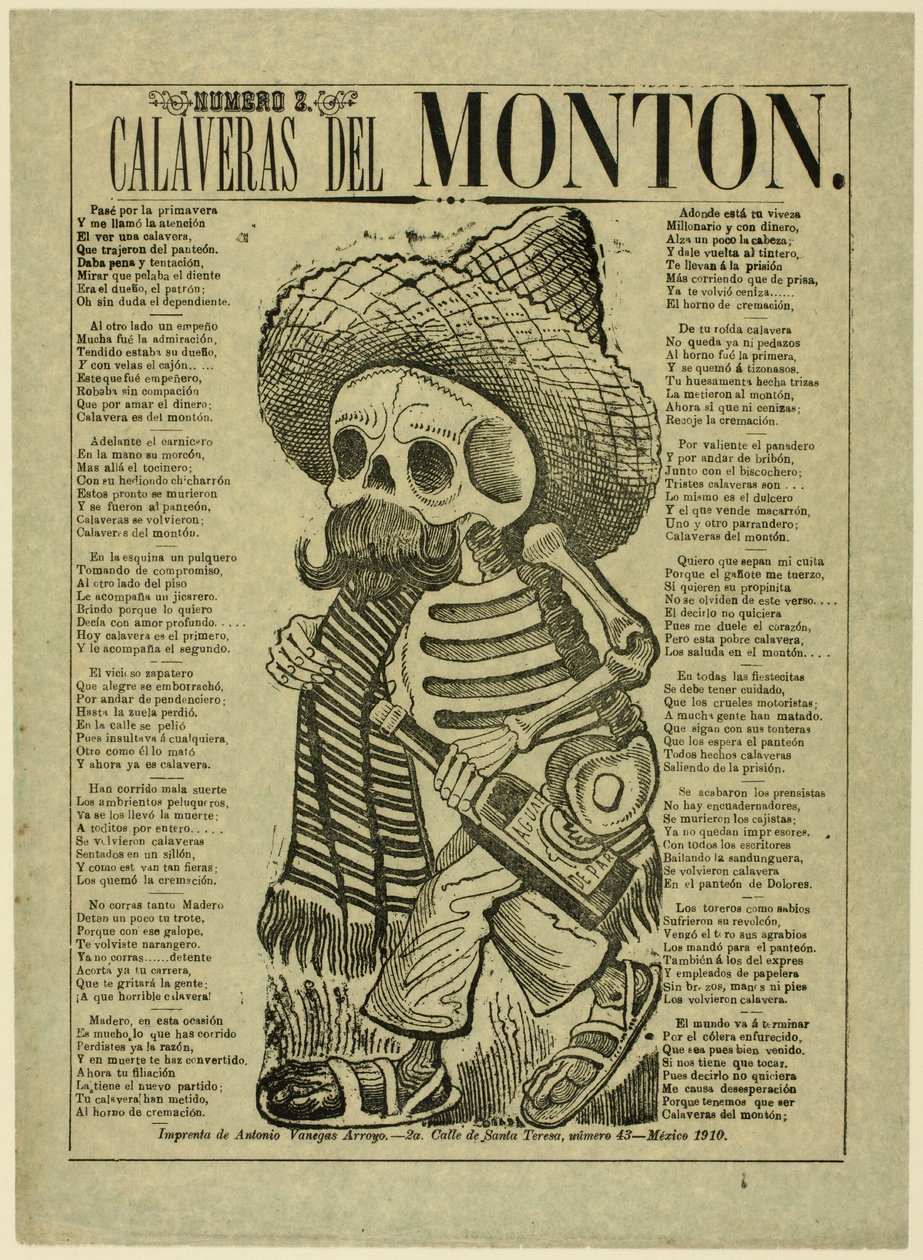 Calavera das Massas, n.º 2 de José Guadalupe Posada