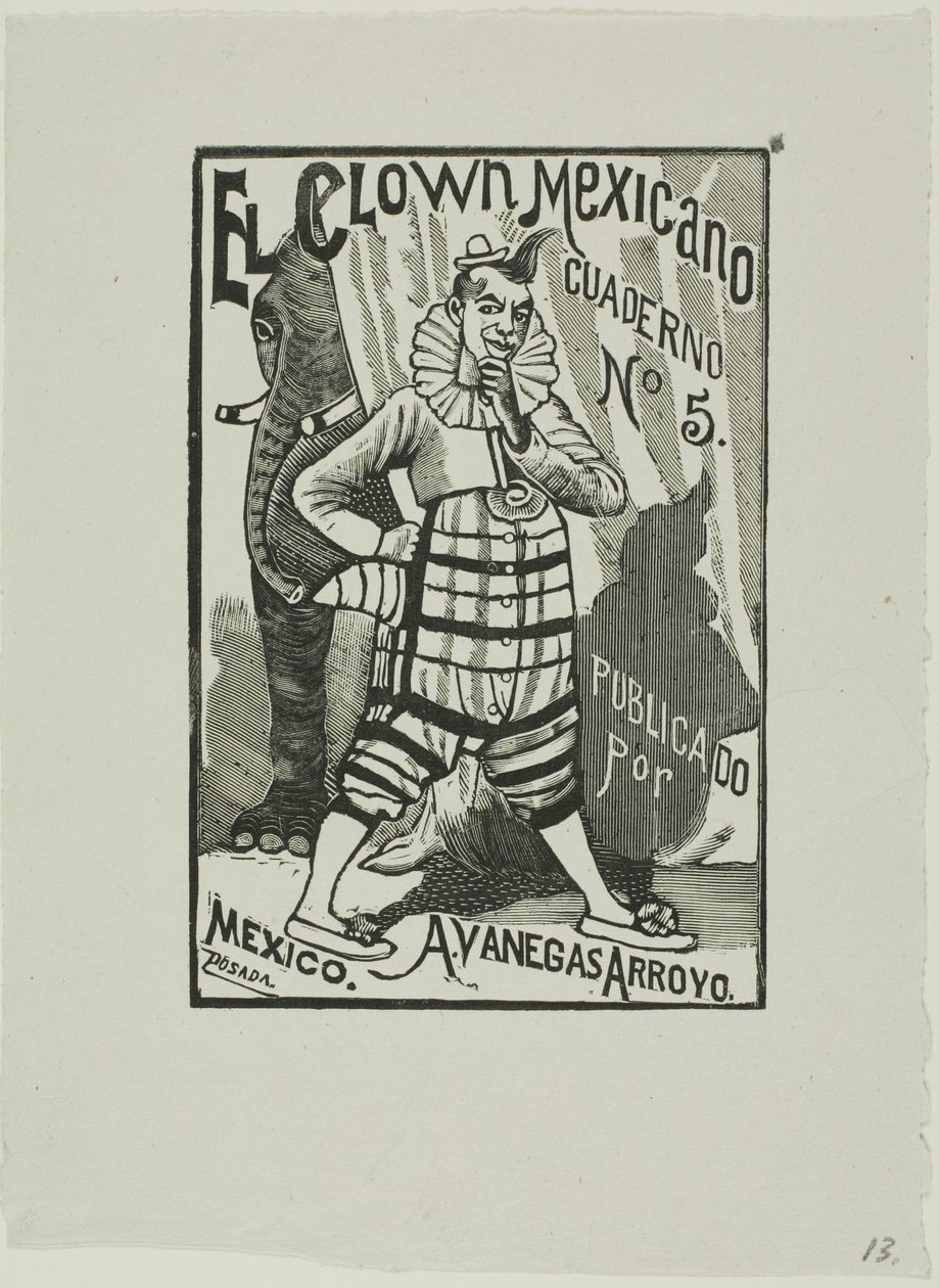 Palhaço Mexicano, não. 5 de José Guadalupe Posada