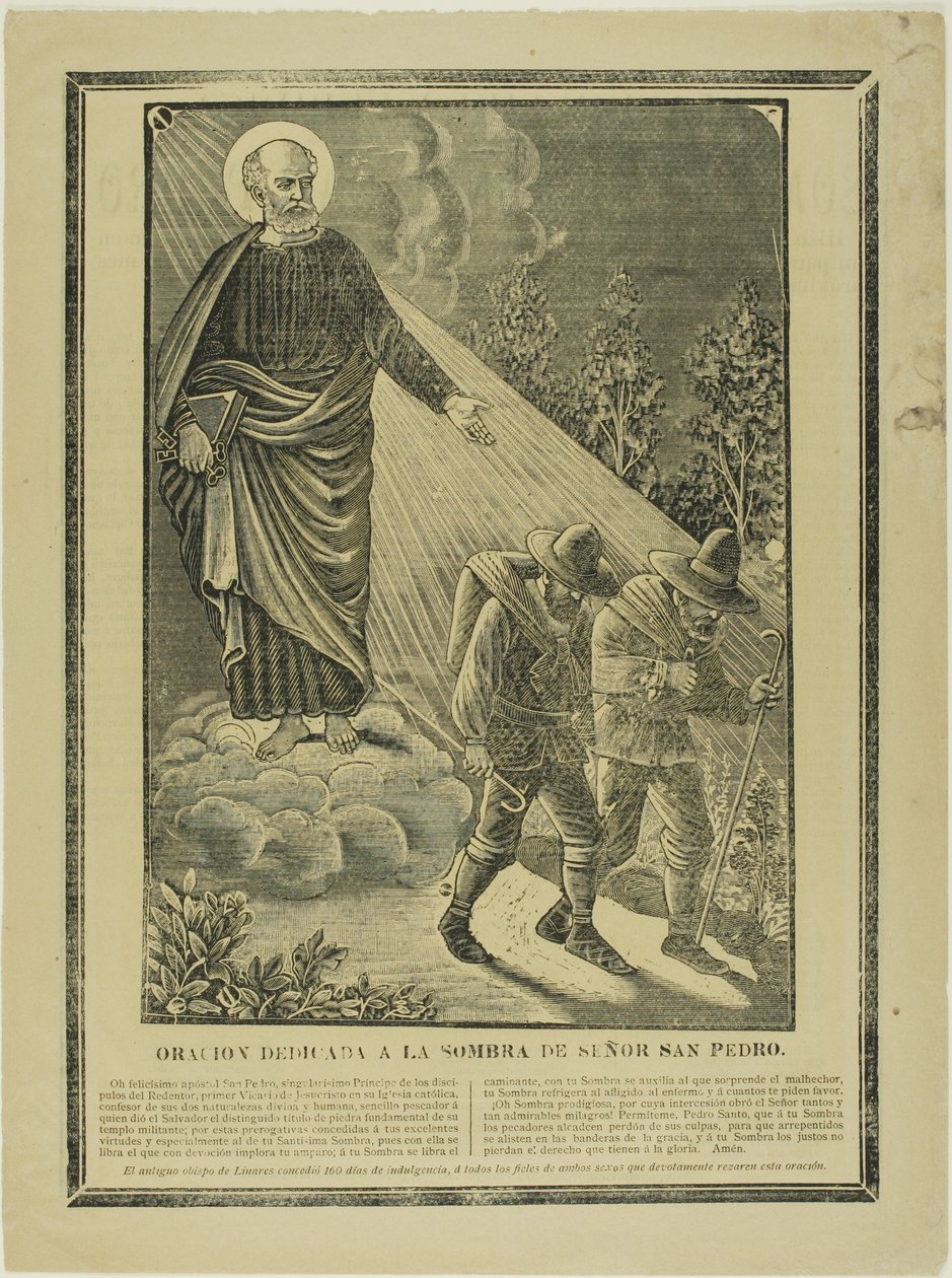 Oração dedicada à sombra de São Pedro de José Guadalupe Posada