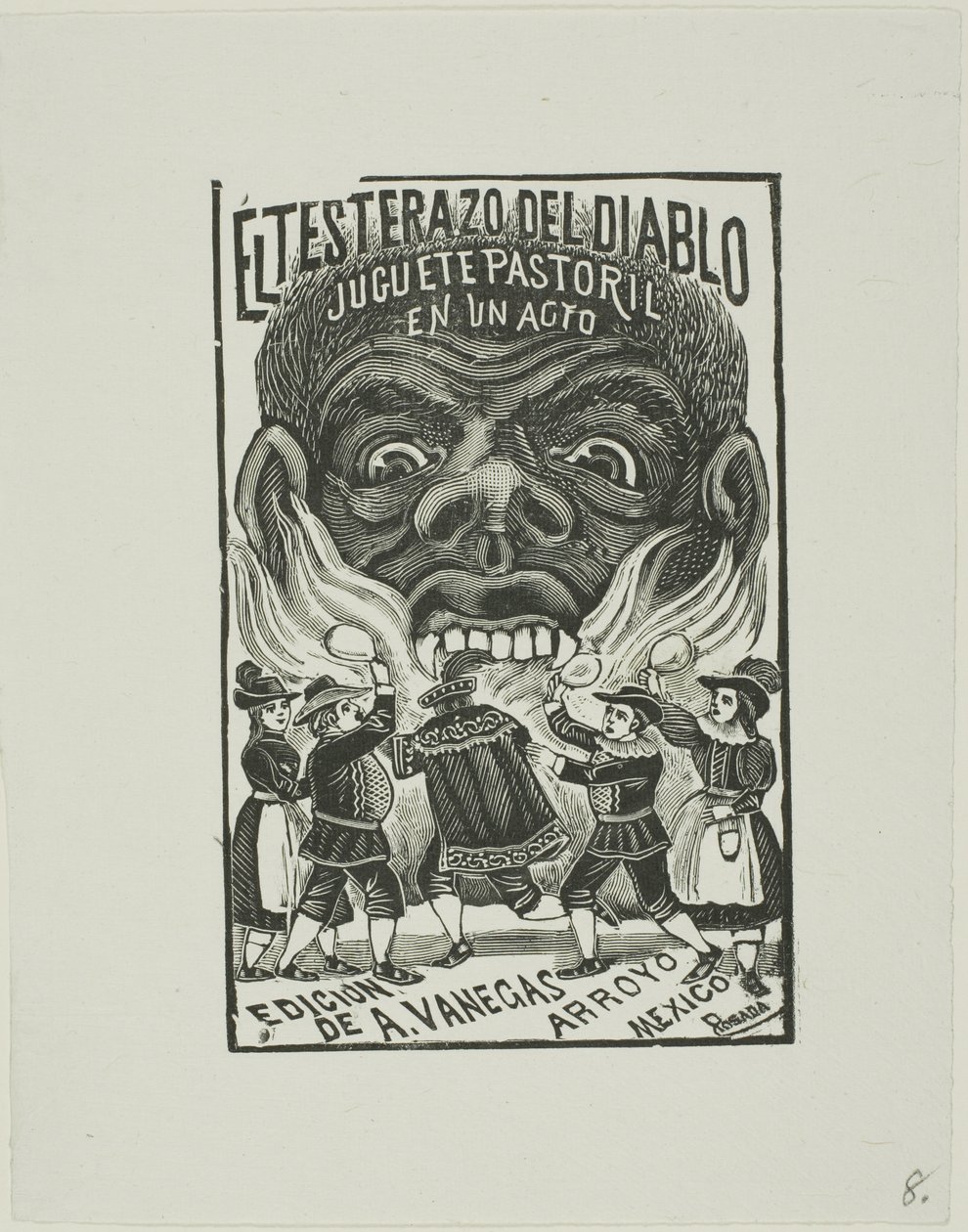 O diabo bate com a cabeça de José Guadalupe Posada