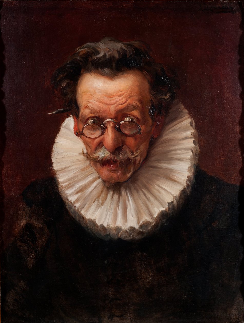 Retrato de um homem idoso vestido no estilo do reinado de Filipe IV de José Llaneces