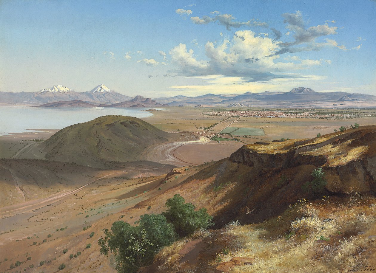 Vale do México da colina de Santa Isabel, 1892 de José María Velasco