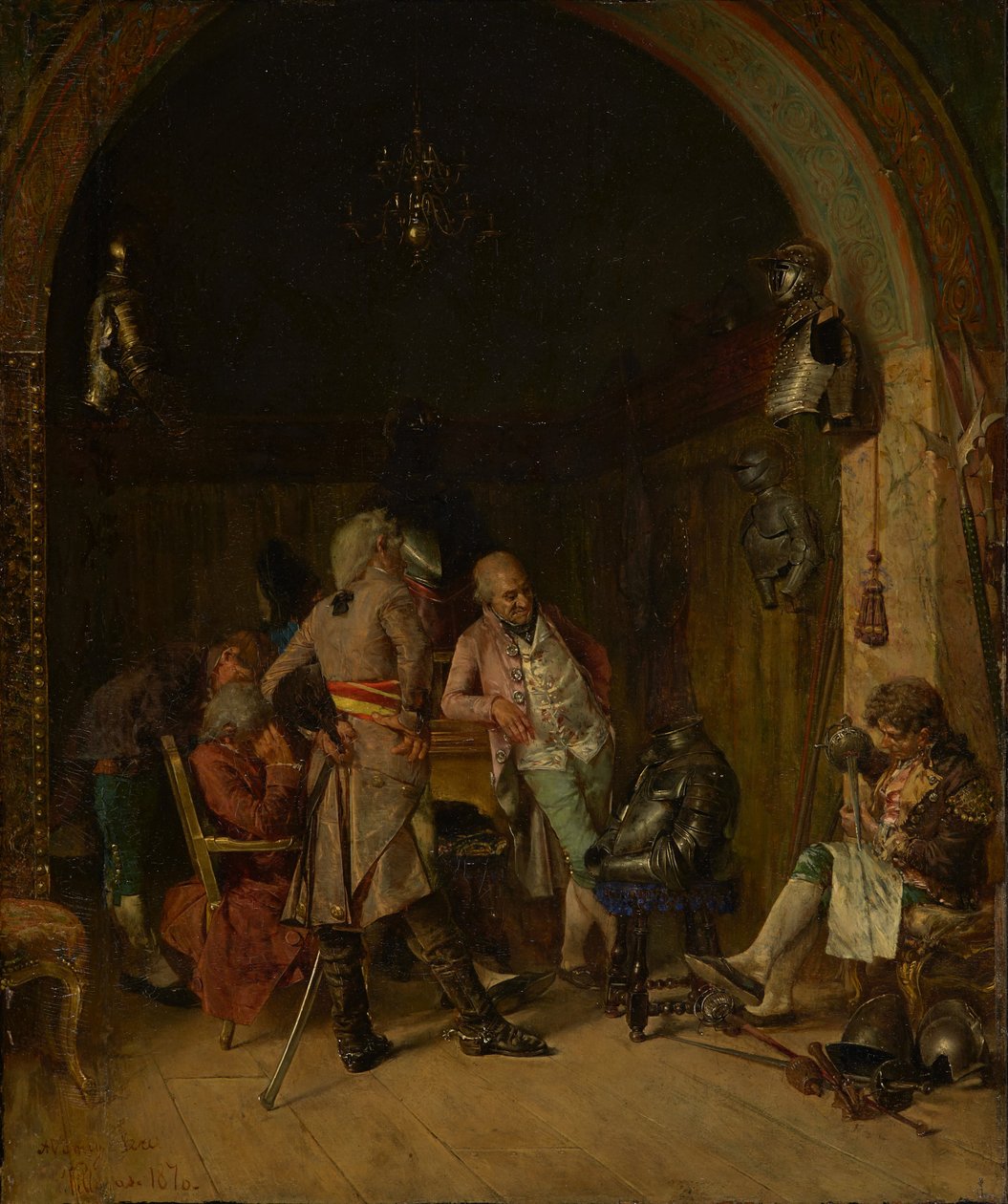 Examinando Armas Antigas, 1870. de José Villegas Cordero
