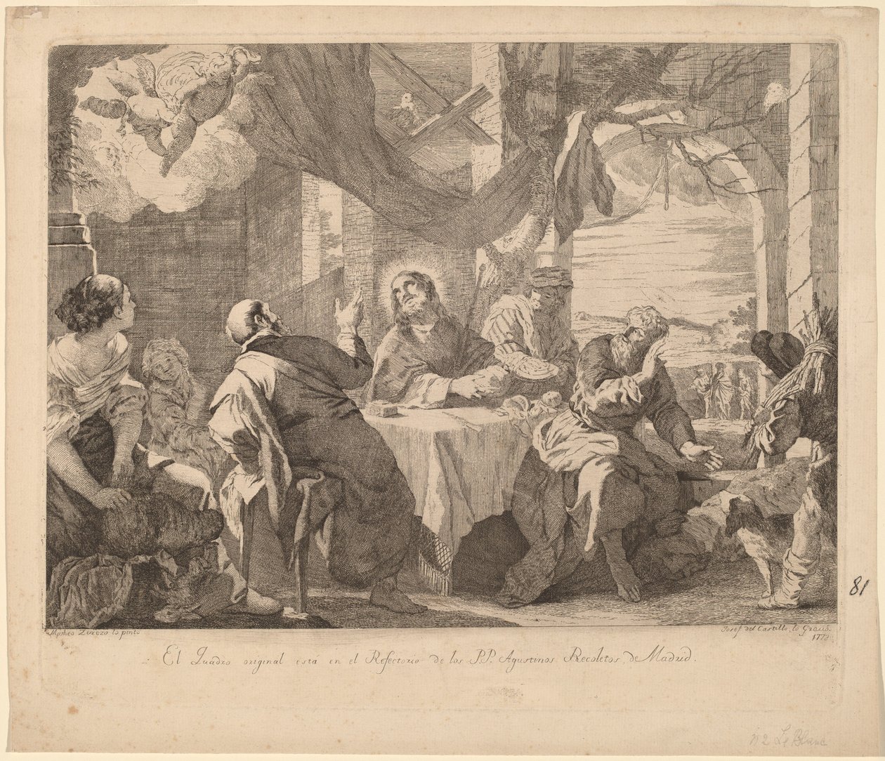 A Ceia em Emaús de José del Castillo, after Mateo Cerezo the younger
