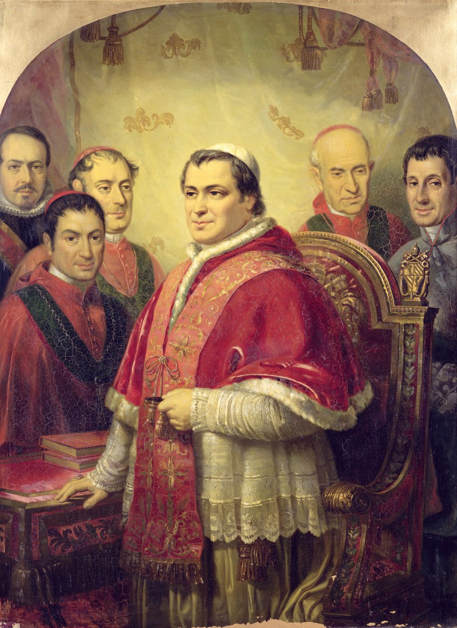 Papa Pio IX (1792-1878) 1847 de Jose Galofre Y Coma