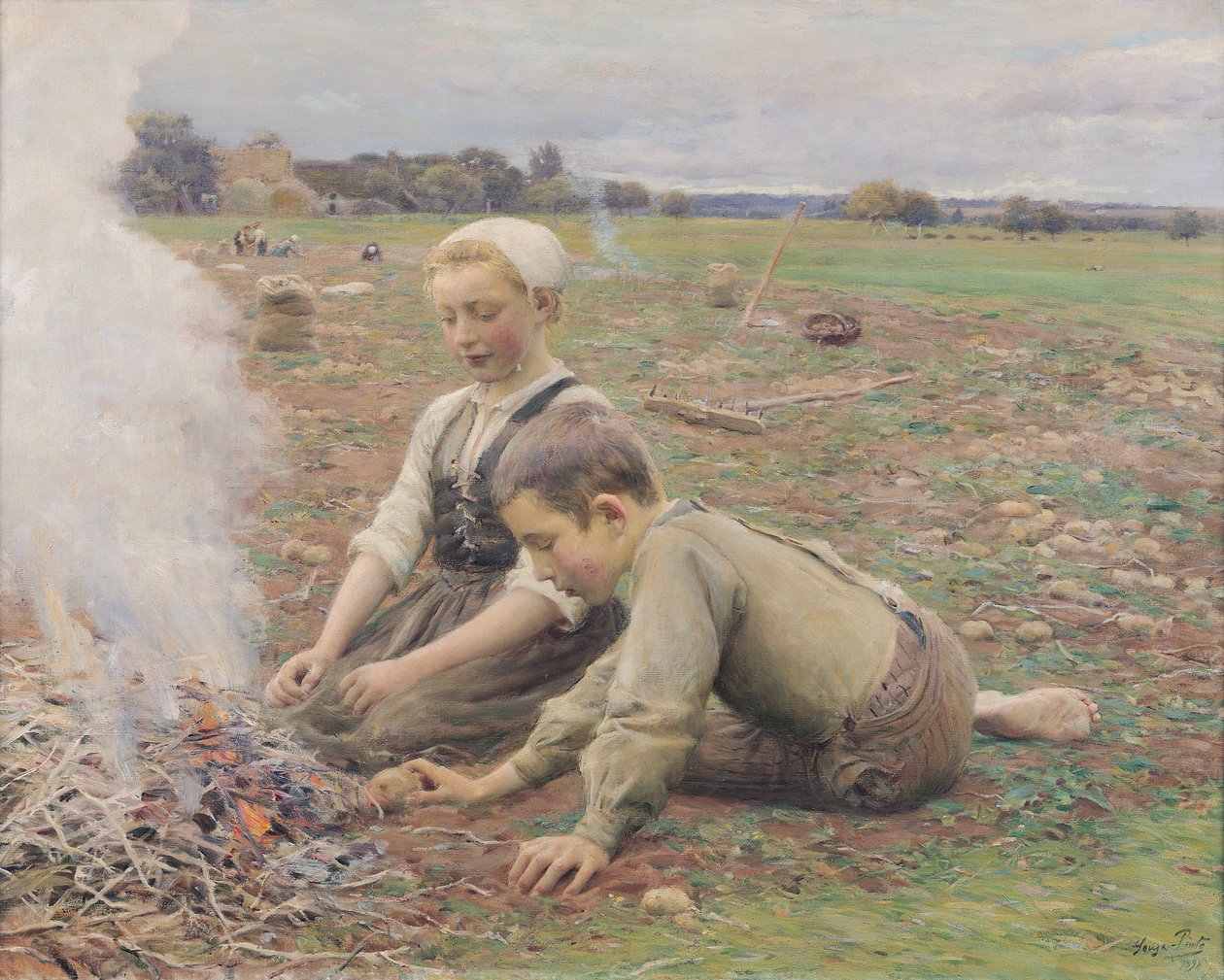 Os coletores de batatas, 1898 de Jose Julio de Souza Pinto