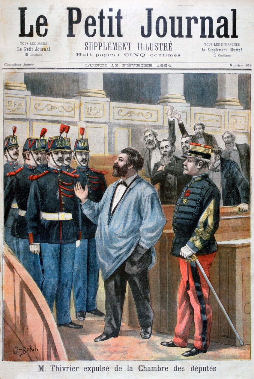 Christophe Thivrier expulso da Câmara dos Deputados, Paris, 1894 de Jose Belon