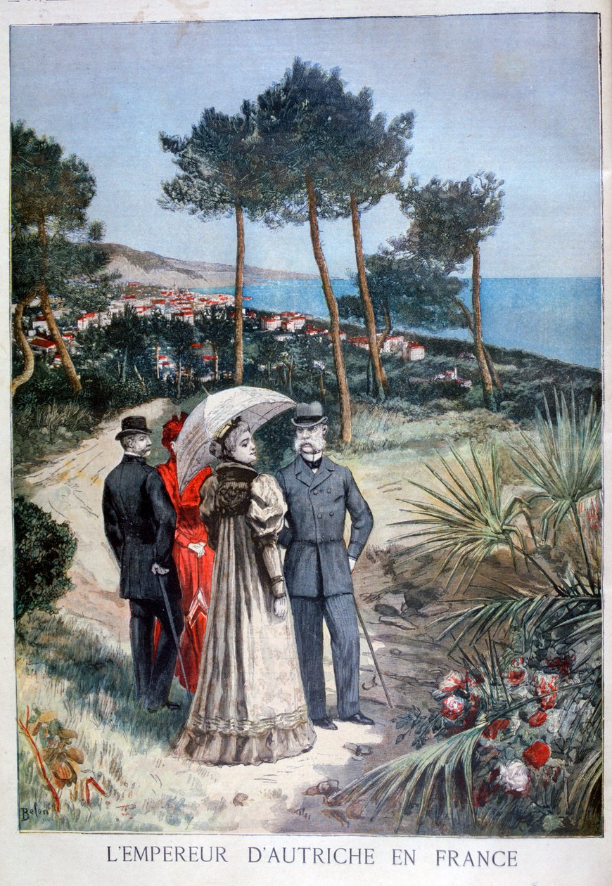 Franz Joseph I, imperador da Áustria, em uma visita à França, 1894 de Jose Belon