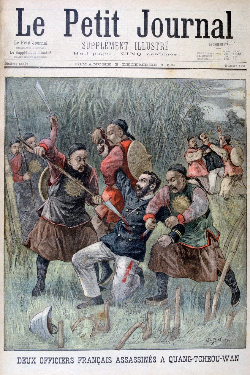 Dois oficiais franceses assassinados pelo Quang-tcheou-wan, 1899 de Jose Belon