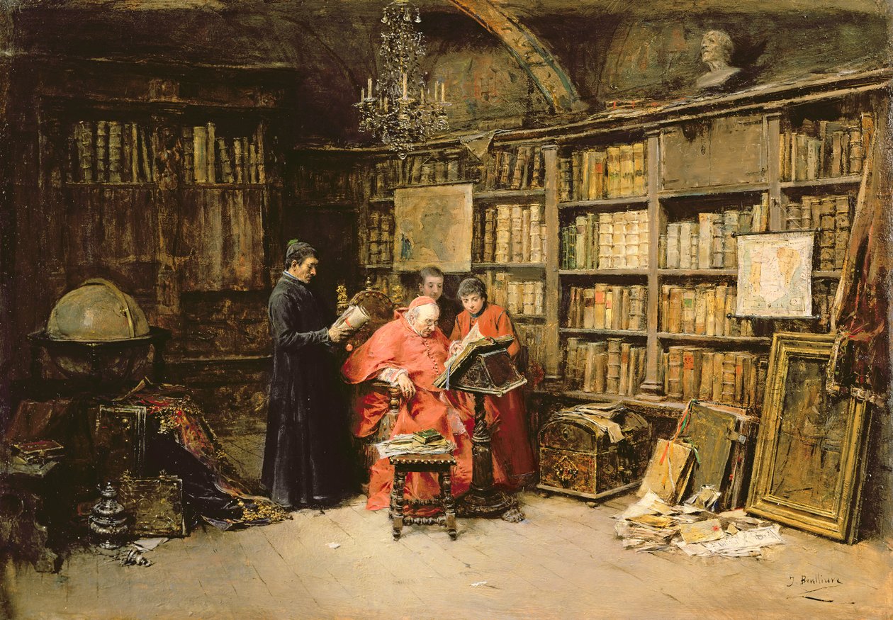 No escritório do Cardeal de Jose Benlliure y Gil