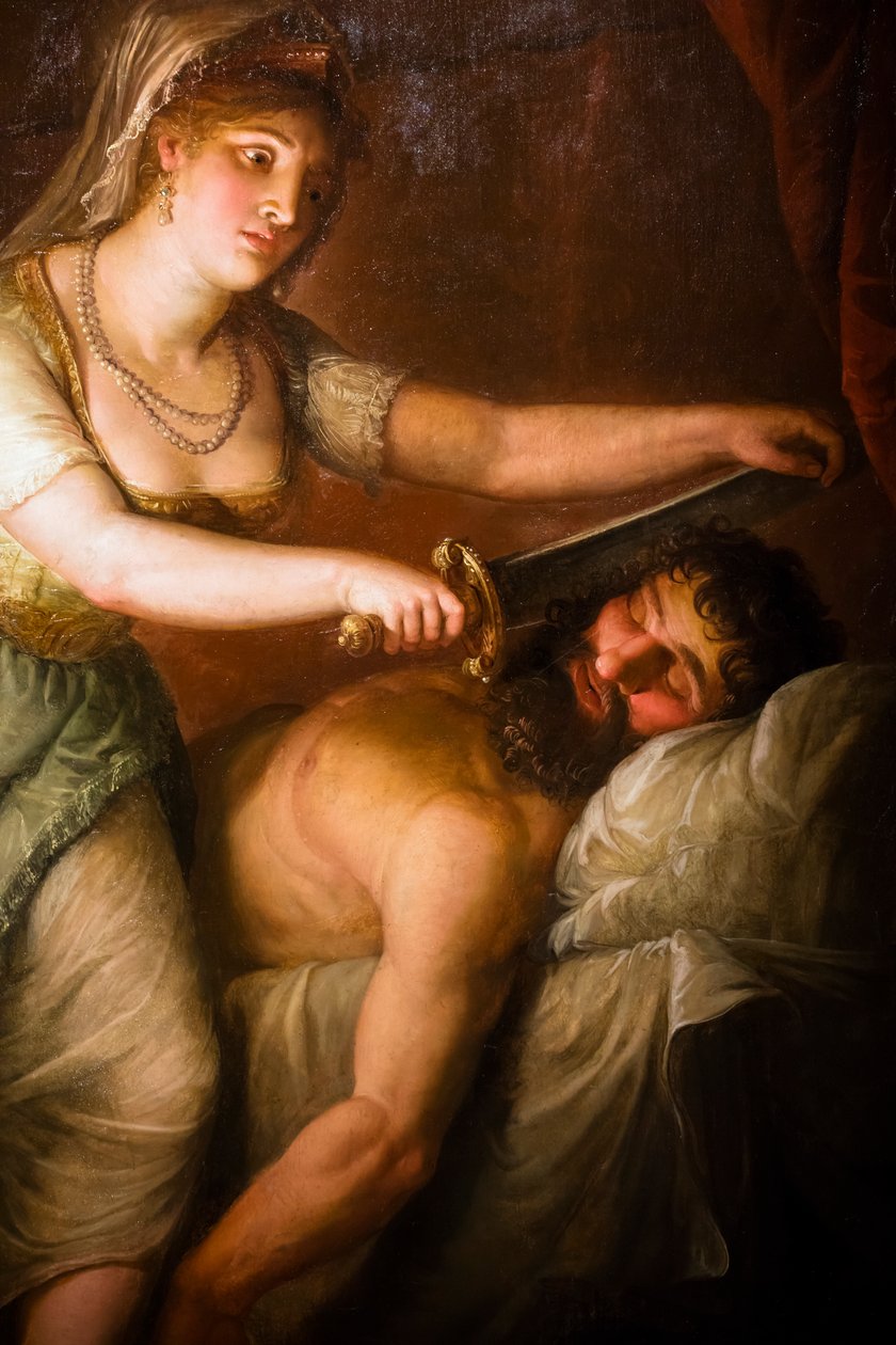 Judite e Holofernes, pormenor, cerca de 1790-1800 (óleo sobre tela) de Jose Bernat Flaugier
