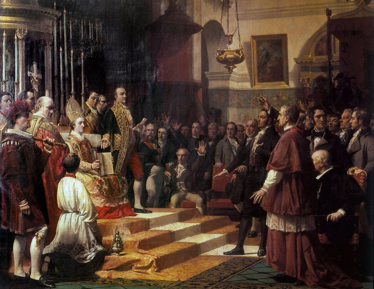 "O juramento das Cortes de Cádiz em 1810." Pintura de José Casado de Alisal (1832-1886). 1863 de Jose Casado del Alisal