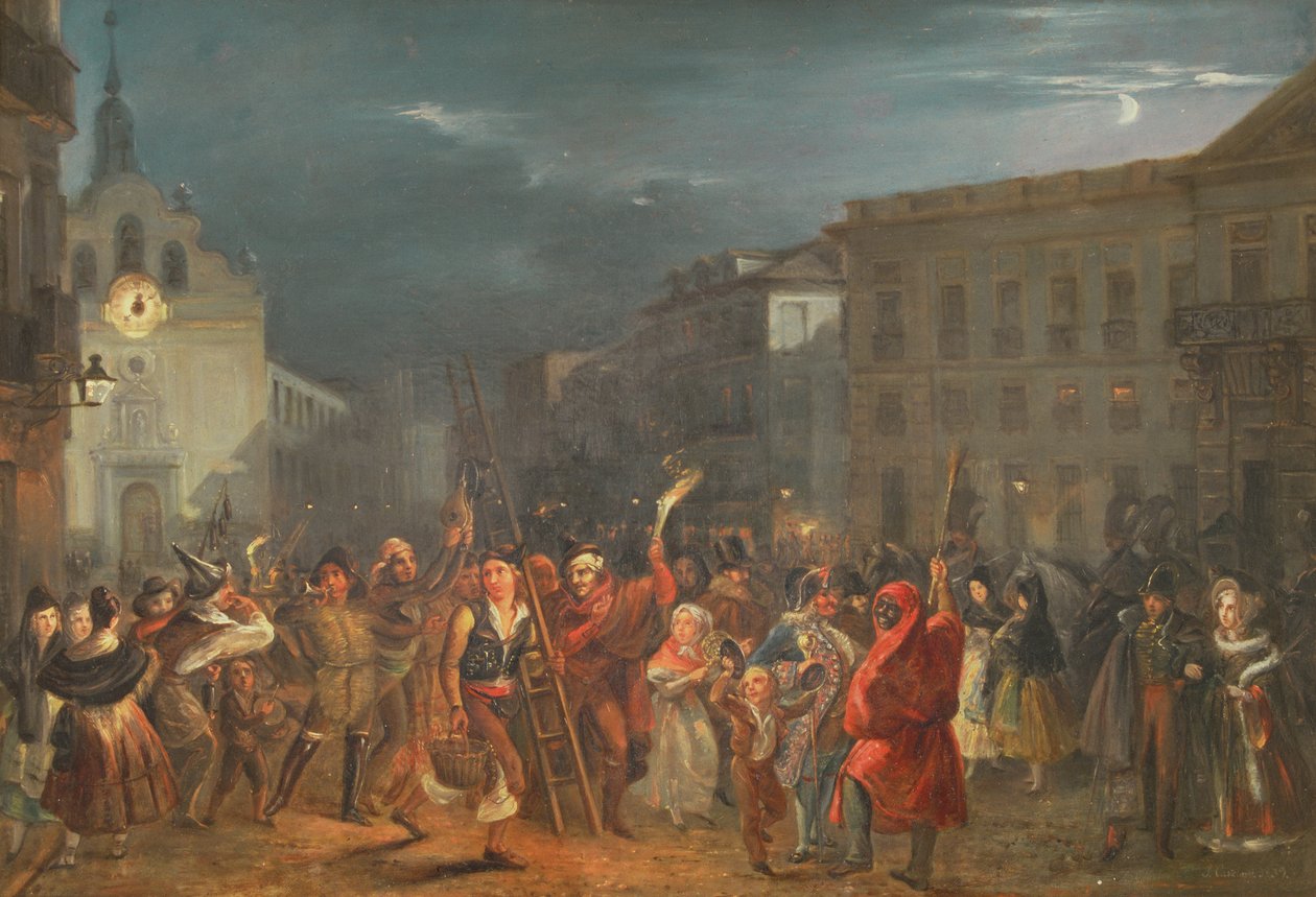 A Noite dos Três Reis na Puerta del Sol, Madrid de José Castelaro y Perea