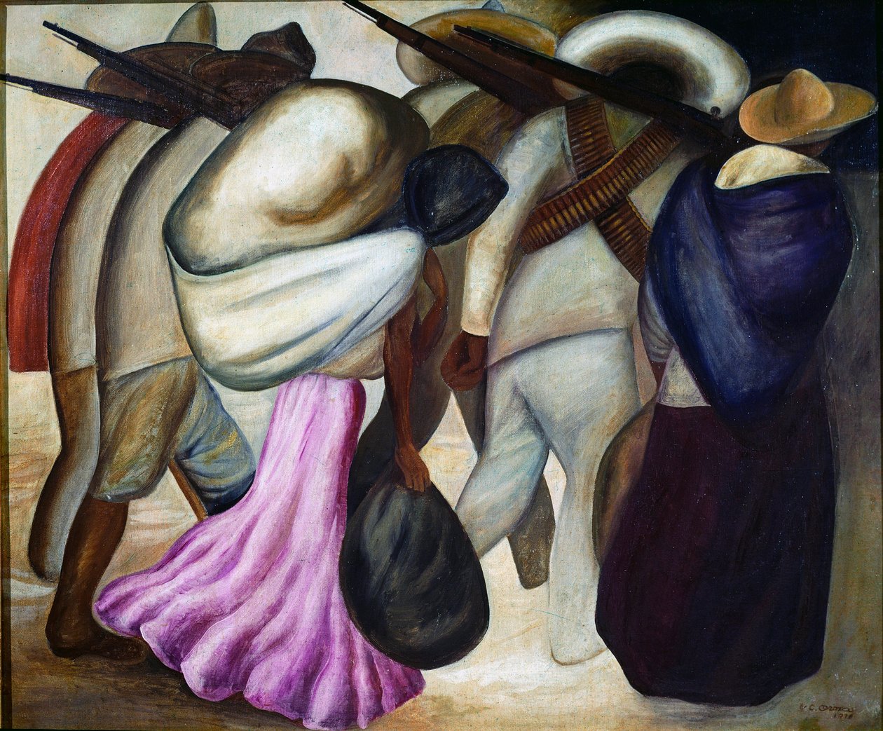 Las soldaderas The Soldates. pintura de Jose Clemente Orozco (1883-1949) 1926 Cidade do México, Museu de Arte Moderna de José Clemente Orozco
