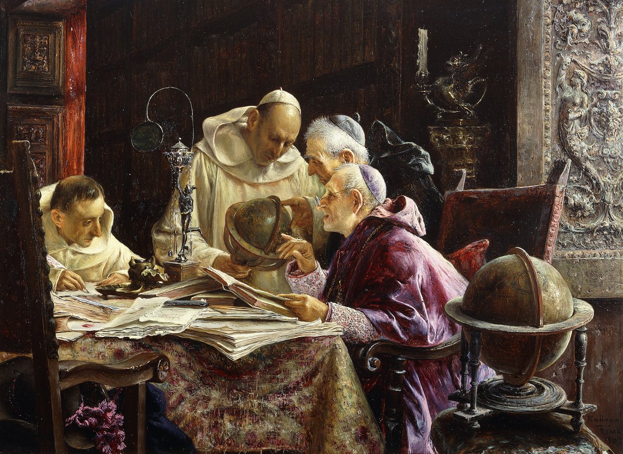 Os geógrafos, 1902 de Jose Gallegos Arnosa