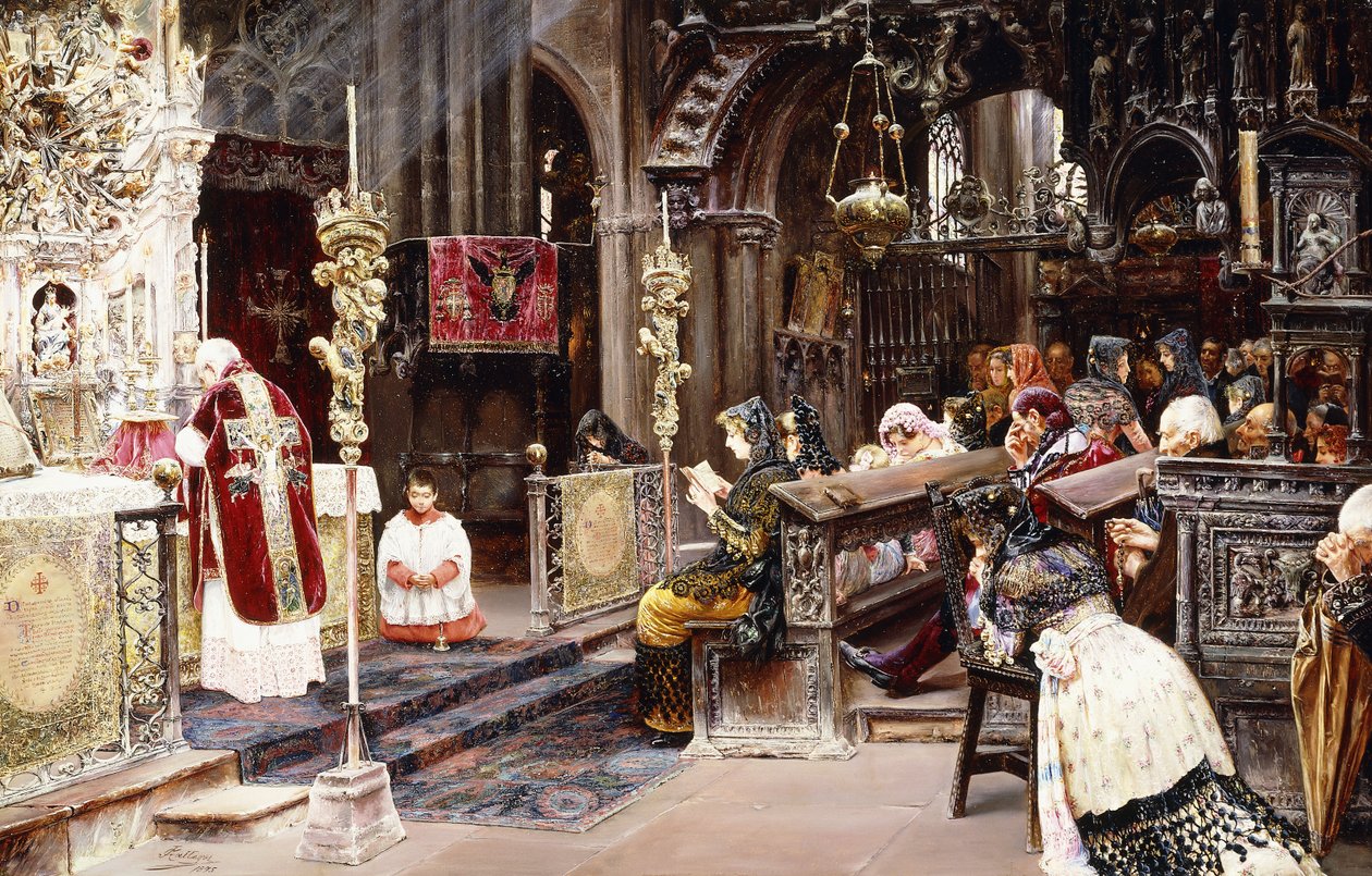 A missa, 1859 de Jose Gallegos Arnosa
