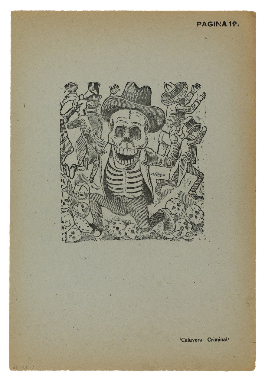 Caveira criminosa de José Guadalupe Posada