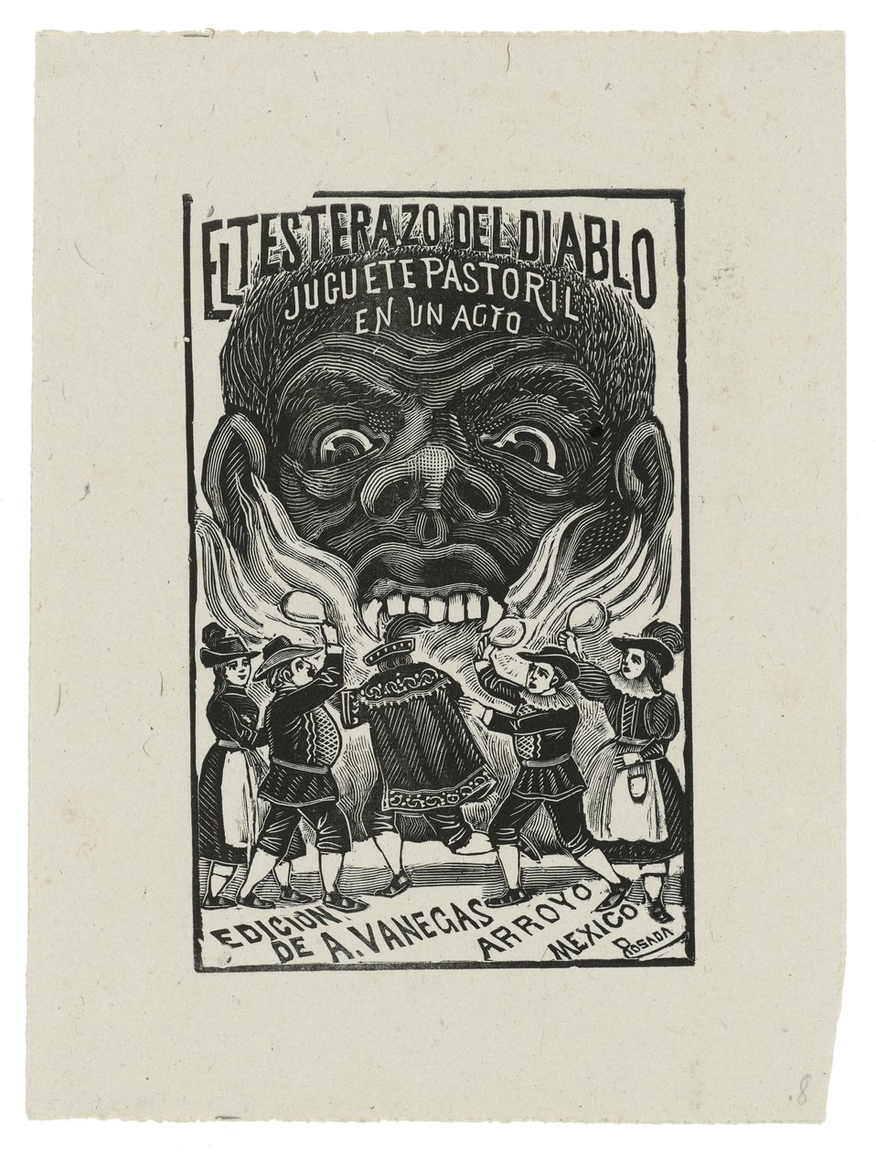 The Devil&39;s Head, c.1900, impresso em 1942 (gravura) de José Guadalupe Posada