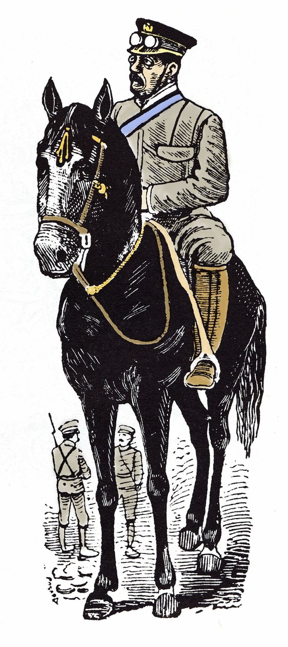 A Revolução Mexicana (1910-1920): retrato de Victoriano Huerta (1854-1916). Xilografia de Jose Guadalupe Posada (1852-1913). de José Guadalupe Posada