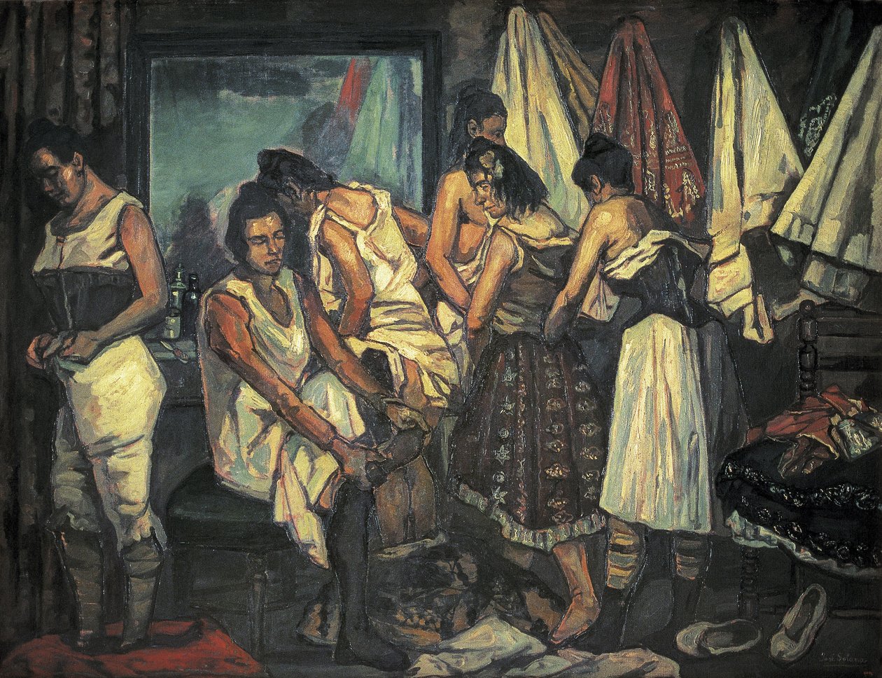 GUTIERREZ SOLANA, Jose (1886-1945). As Raparigas do Refrão. 1925 (óleo sobre tela) de Jose Gutierrez Solana