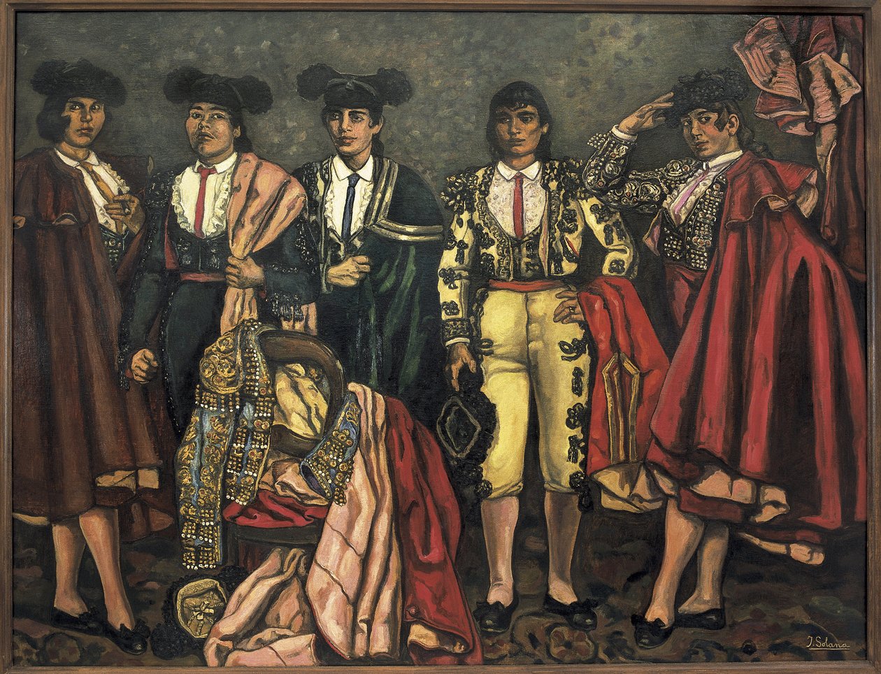 Las senoritas toureiros (toureiros femininos). 1931 (óleo sobre tela) de Jose Gutierrez Solana