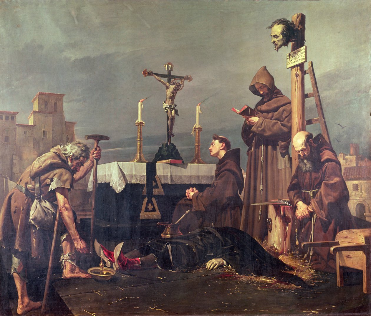 Decapitação de Don Alvaro de Luna (óleo sobre tela) de Jose Maria Rodriguez de Losada