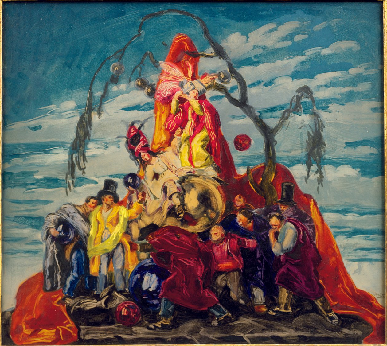 Estudo preparatório para uma tapeçaria, c.1922-24 (óleo sobre papel depositado na placa) de Jose Maria Sert y Badia