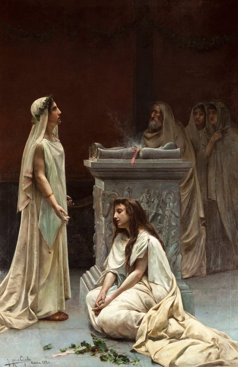 Arte académica : The Vestals par Rico Cejudo, Jose (1864-1943) de Jose Rico y Cejudo