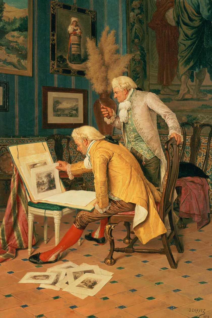 Os conhecedores, 1878 de Jose de Chavez y Artiz