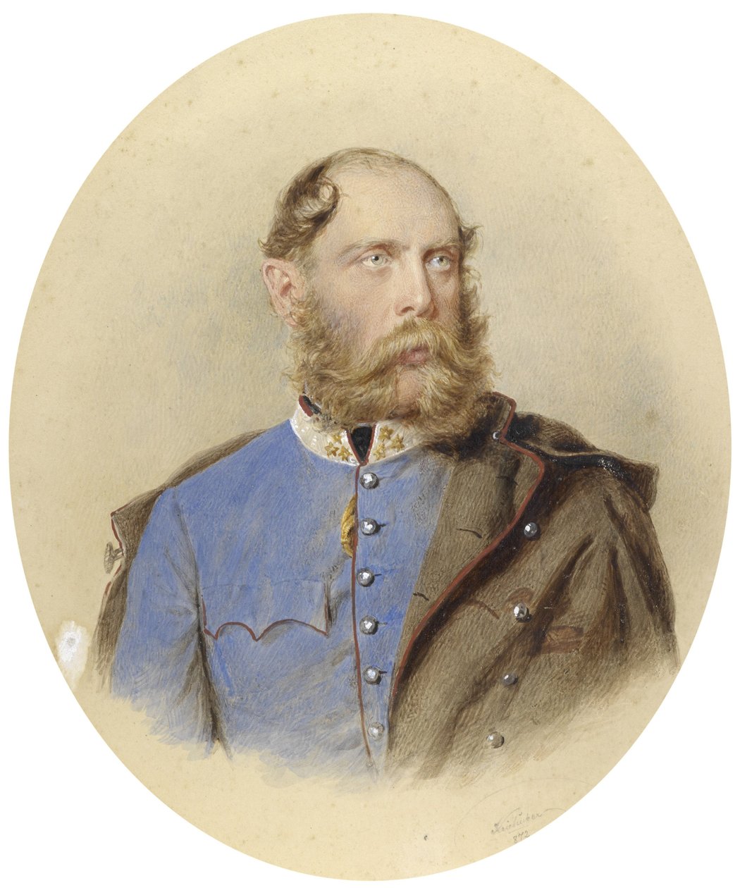 Retrato do arquiduque Carl Ludwig como coronel do Regimento Uhlan No. 7 de Josef Nikolaus Kriehuber