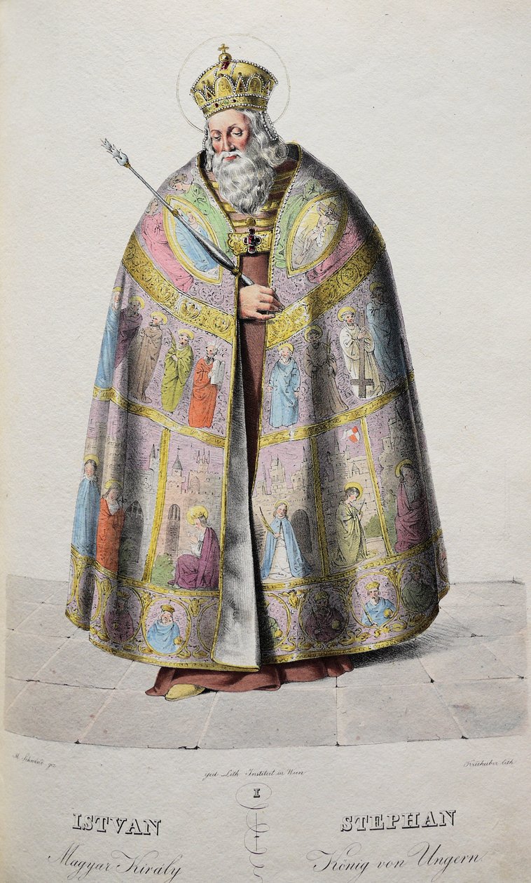 Estêvão I (969-1038), o Santo, rei da Hungria de Josef Nikolaus Kriehuber