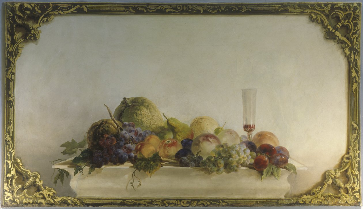 Ainda vida, 1850 (pintura de parede) de Josef Matj Navrátil
