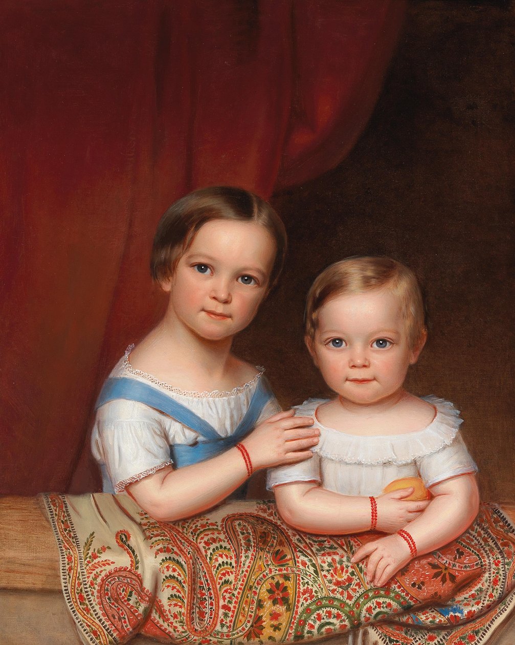 Retrato de dois filhos da família de Clemens Bachofen de EchtEnglish: Retrato de dois filhos de Clemens Bachofen por Echt Familyn de Josef Weidner